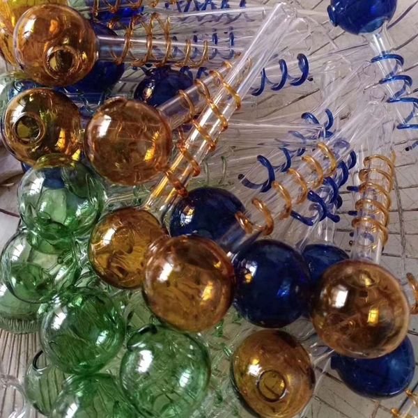 Pyrex Glass Oil Burner Pipe Burning jumbo Grace smoking borosilicate Concentrate pipes Oil Burning Pipe glass water pipes