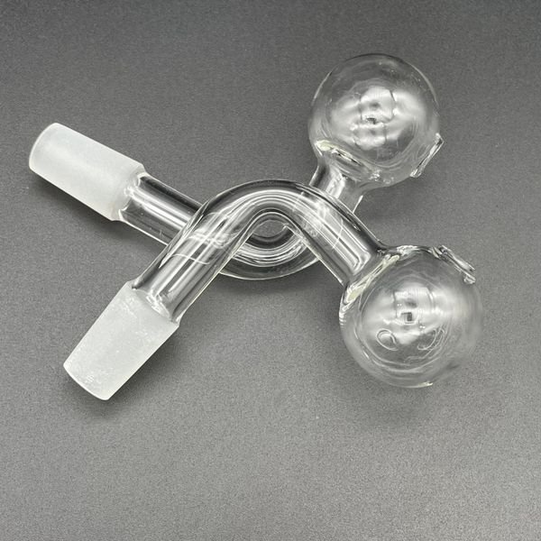 Pyrex Glass Oil Burner Pipe Smoking Pipes 14mm 18mm Male for rig water bubbler bong adapter tobacco nail Bent shape design banger Nails