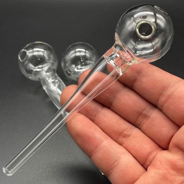 Pyrex Glass oil burner pipe big clear glass oil burner glass tube water pipe bong for smoking hand oil dab rig