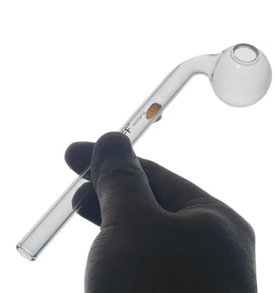 QBSOMK colorful 14cm Curved SP LOGO Glass Oil burners Glass Bong Water Pipes with different colored glass balancer for smoking
