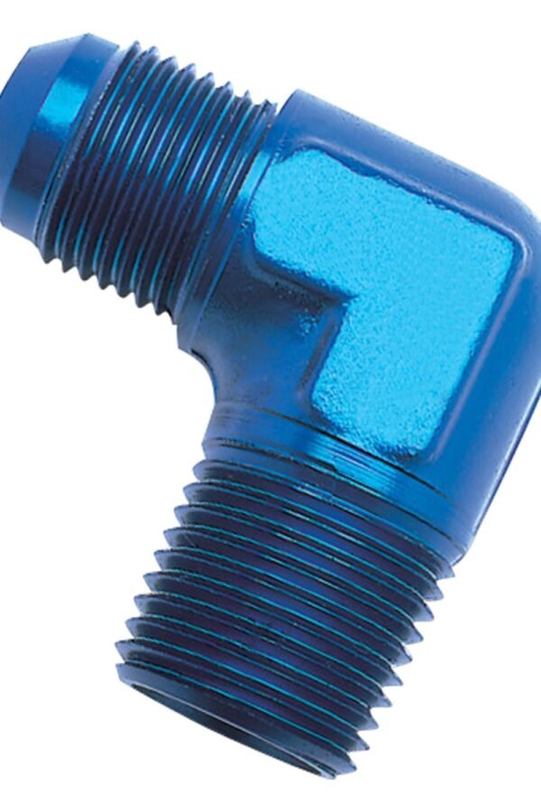 RUSSELL 660830 Blue Anodized Aluminum -6AN 90-Degree Flare to 1/8 INCH Pipe Adapter Fitting