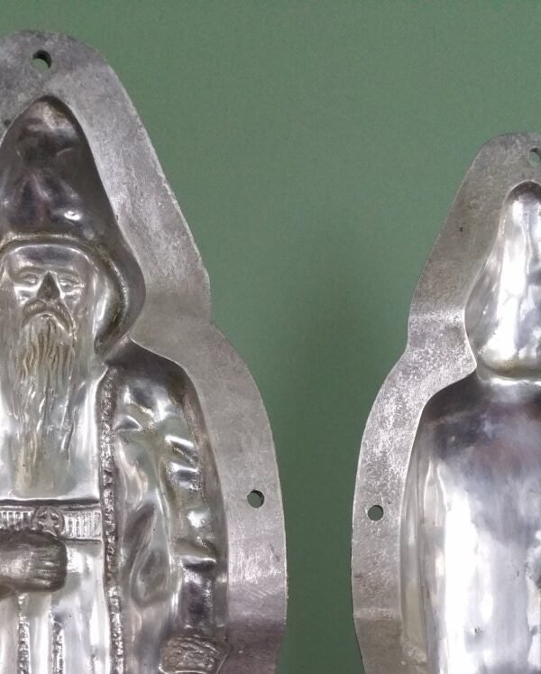 Rare French Santa Ice Cream Or Antique Chocolate Mold - Huge 20" Tall Sale