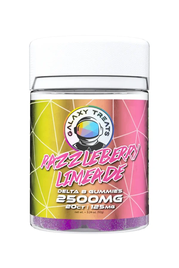 Razzleberry Limeade Galaxy Treats D8 Gummies 2500mg