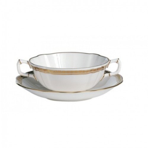 Royal Crown Derby Carlton Gold Cream Soup Saucer (6.75in/16.5cm)