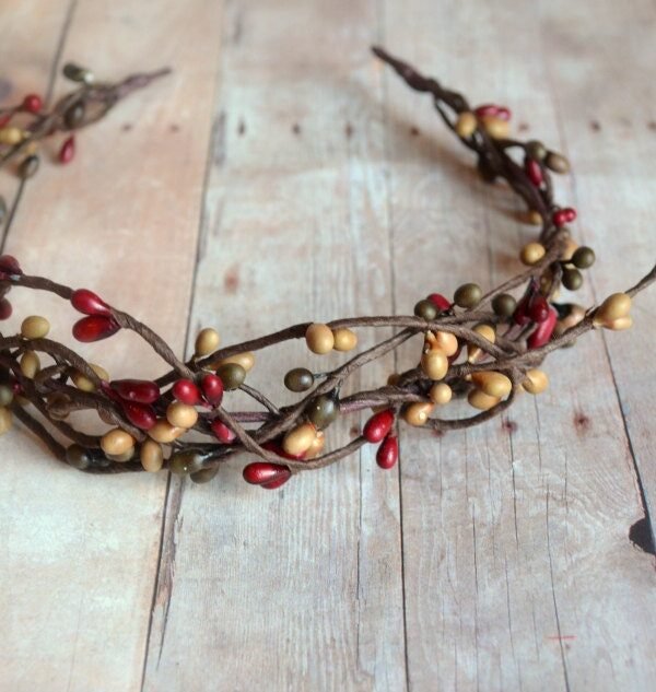Rustic Crown, Woodland Headband, Fall Headpiece, Berry Branch Hair Accessory By Gardens Of Whimsy On Etsy