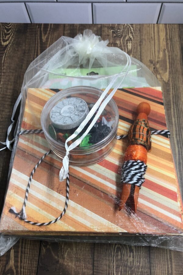 Salehand Picked Halloween Paper Kit. Name Brand Vintage Papers, 4 Treat Bags Filled With Diecuts, Trims, Stickers & More