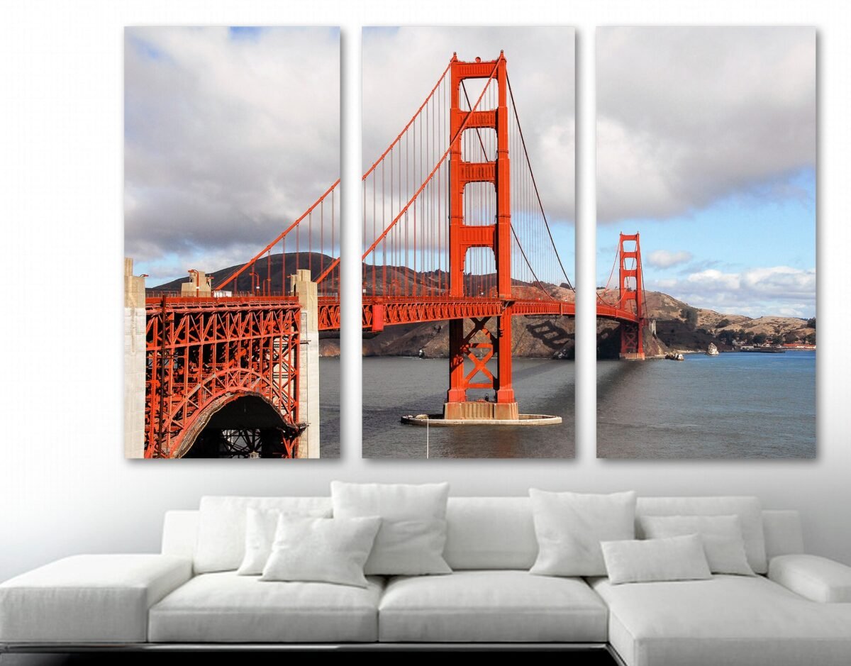 San Francisco Golden Gate Bridge Wall Art Canvas Print. Art, Sf Print - Giclee Home Decor, Interior Design