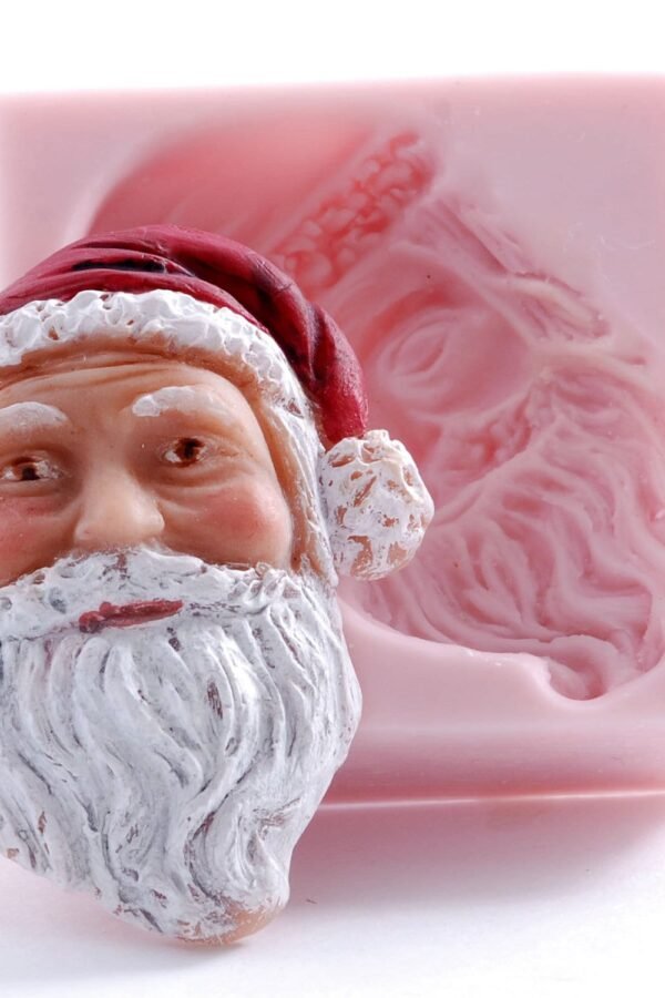 Santa Silicone Mold Food Safe Chocolate, Candy, Craft Polymer Clay, Resin, Wax, Epoxy Cute Christmas Claus | 520