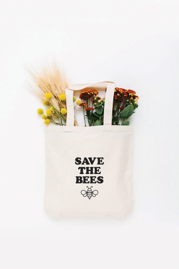 Save The Bees Tote Bag, Choose Size & Color