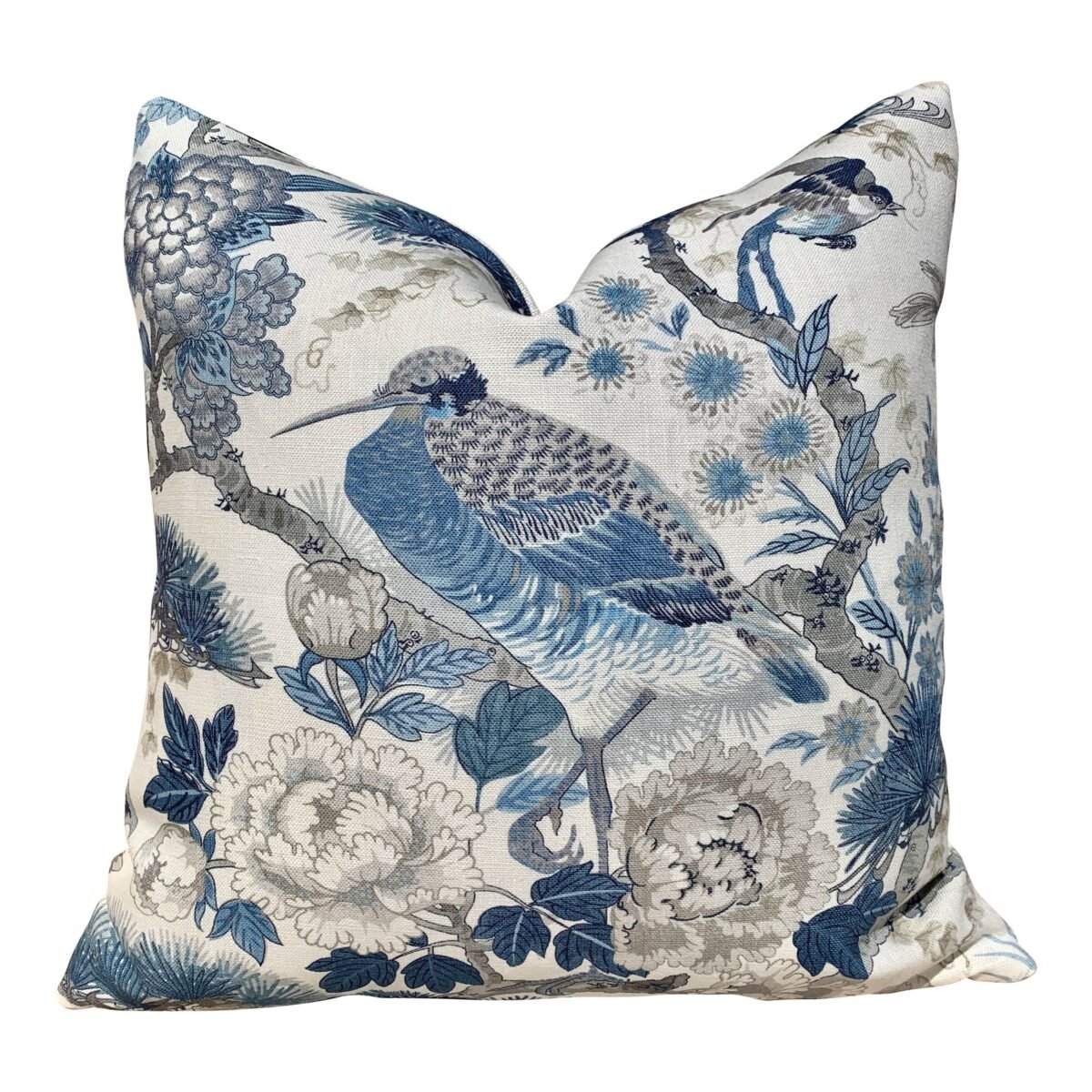 Scalamandre Shenyang Pillow Porcelain Blue. Designer Pillows, High End Linen Pillow, Decorative Cushion Cover, Accent Throw Pillows