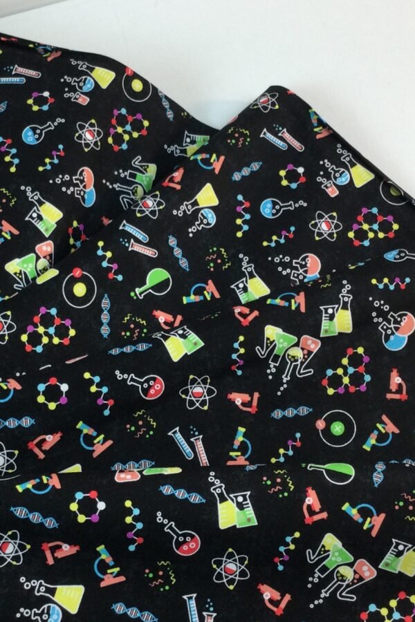 Science Lab Black Fabric~ Stem Squad Collection By Edward Miller For Michael Fabrics ~ 100% Quilting Cotton