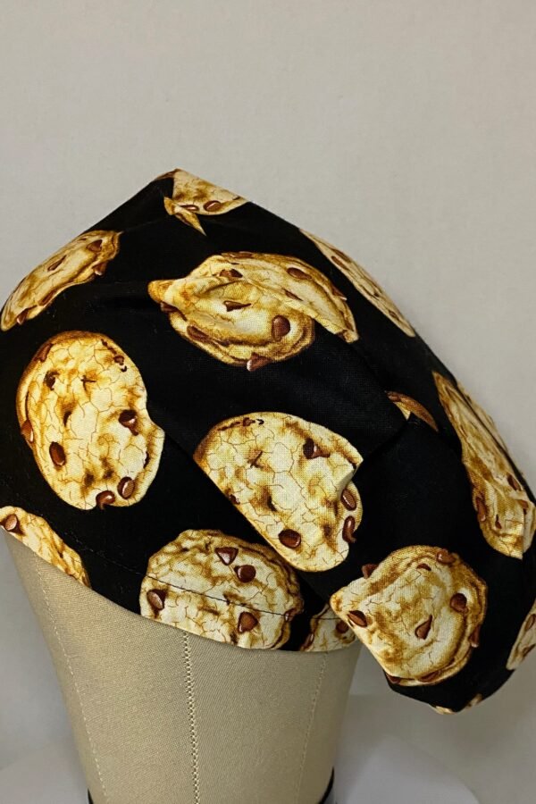 Scrub Caps Chocolate Chip Cookies Euro Style Scrub Cap, Hat, Surgical Foodservice, Healthcare Worker, Fun Cap