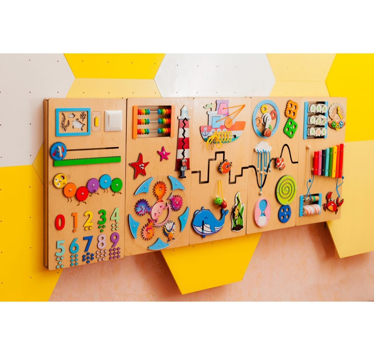 Sea Theme Sensory Wall Set Activity Busy Board With Xylophone
