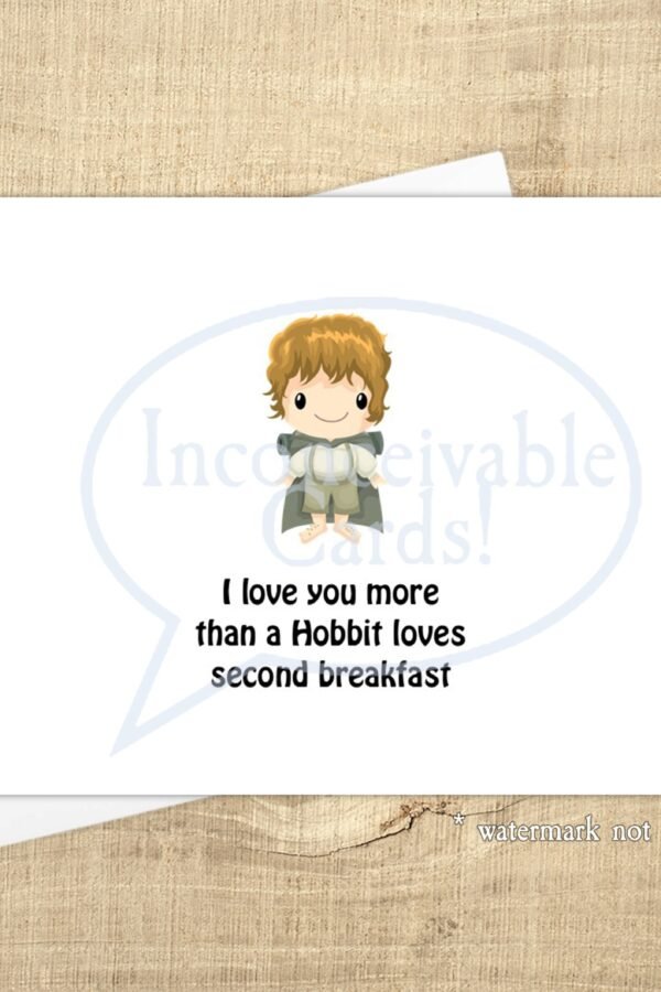 Second Breakfast, Fantasy Greeting Card, Anniversary I Love You Thinking Of You Card For Best Friend