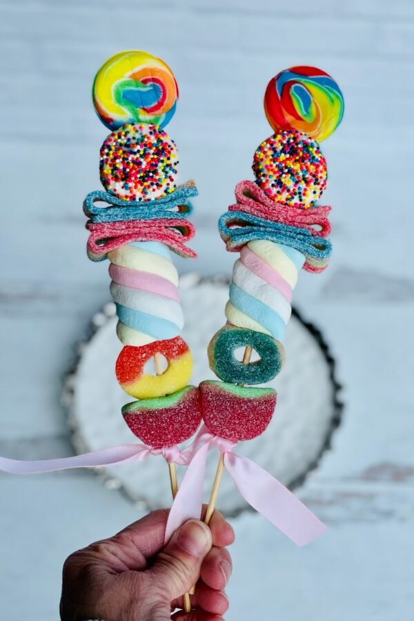 Set Of 60 Candy Kabobs, Sweet 16 Birthday, Birthday Party, Graduation Party Favors, Sixteen, Lollipop Candy, Size - 10"
