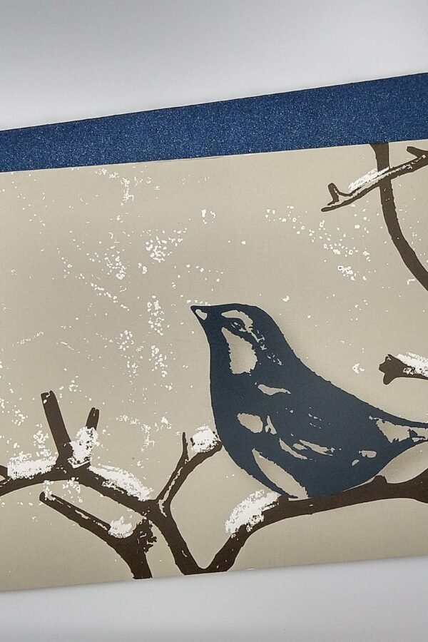 Set Of 8 Holiday Card/Christmas Cards - Winter Finch Bird, Branch, Snow