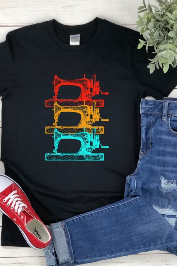 Sewing Machine Shirt, Lovers Gifts, Seamstress Quilting Tailor Colorful