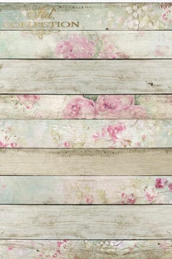Shabby Wood Decoupage Paper. 11" X 8"