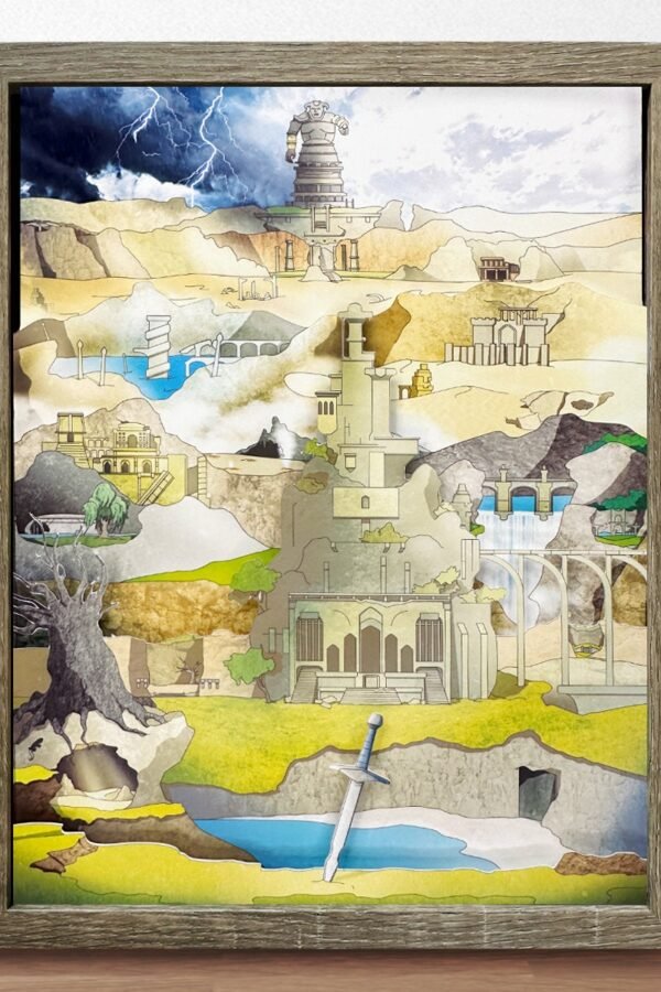 Shadow Of The Colossus - Forbidden Lands Shadowbox Art
