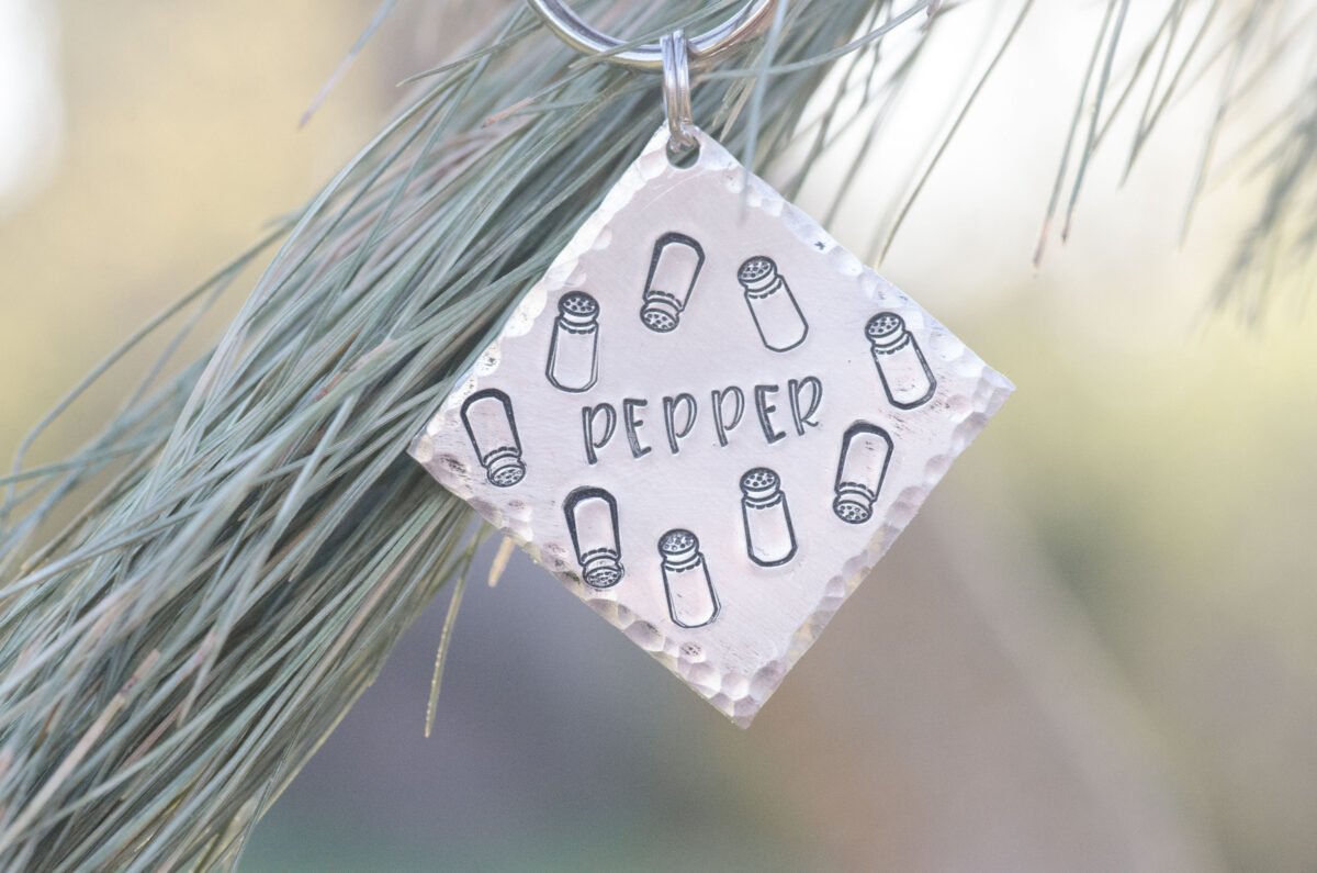 Shakers, Personalized Dog Tag/Metal Pet Id Name Tag, Salt & Pepper