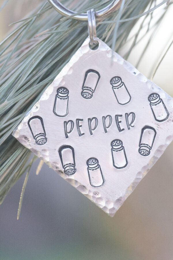 Shakers, Personalized Dog Tag/Metal Pet Id Name Tag, Salt & Pepper