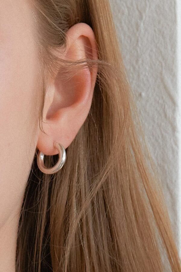 (Silver 925) Pipe Ring Earring_S