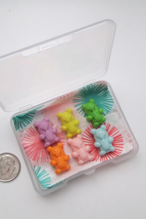 Skeleton Gummy Bear Erasers Novelty Fake Food - Set Of 6