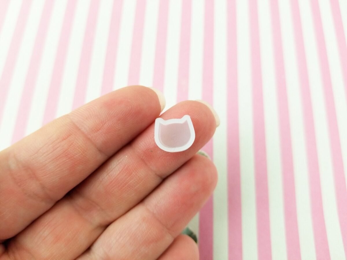 Small Cat Mold For Cabochons Or Studs, Cab Mold, Clay, Resin Etc, Mold, Q25C