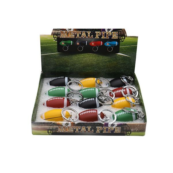 Smoking Pipe Baseball Metal Rotating Smoke Pipe For Tobacco Pipes Keychain Hand Glass Pipe Water Pipes Bubblers For dry herb Smoking