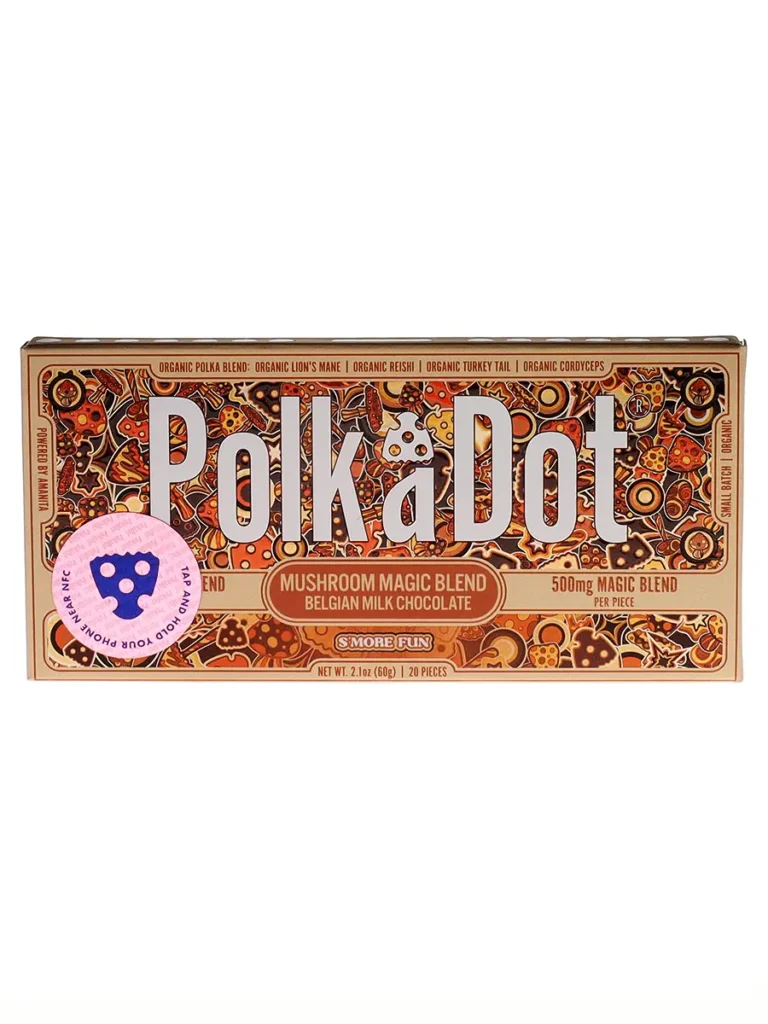 S'more Fun PolkaDot Magic Mushroom Belgian Milk Chocolate 500MG