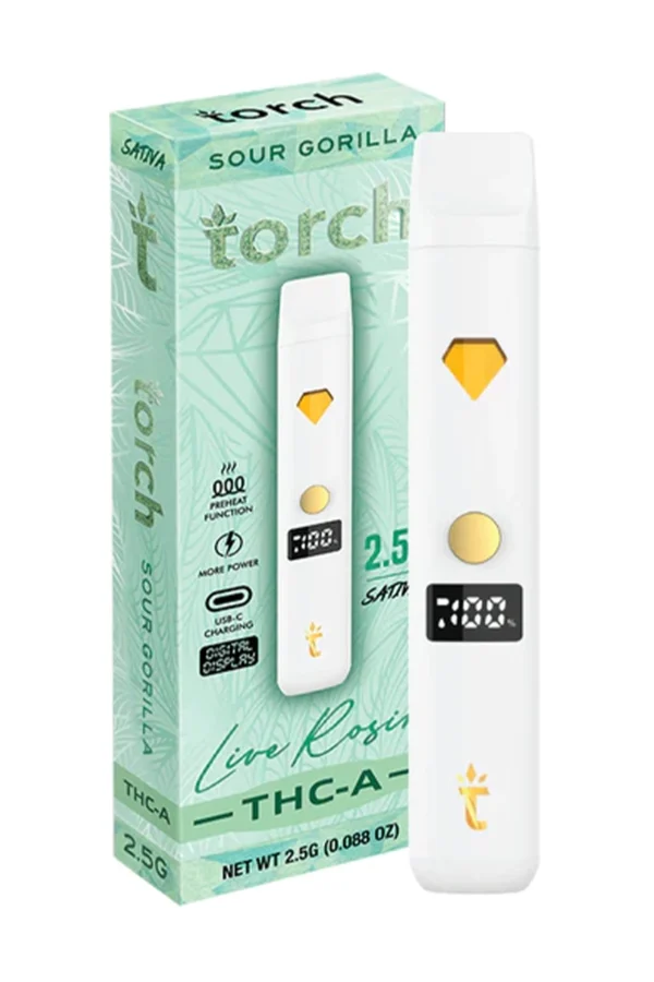 Sour Gorilla Torch THC-A Live Rosin Disposable 2.5G