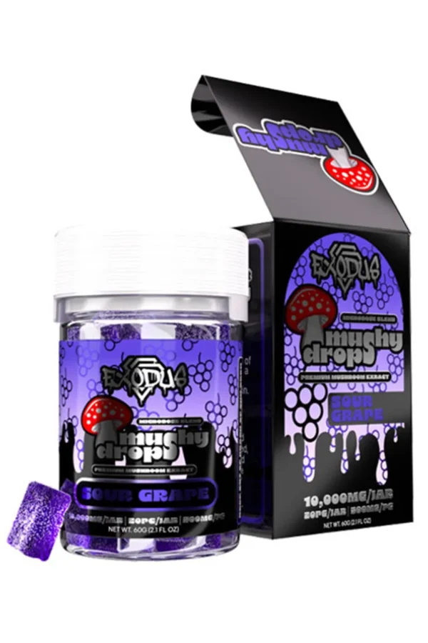 Sour Grape Exodus Mushy Drops Gummies 10000mg
