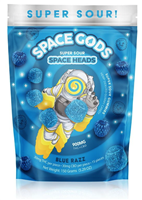 Space Gods - Space Heads Super Sour Gummies 900mg THC + CBD - Blue Razz