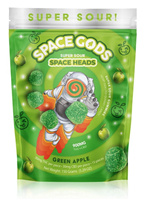 Space Gods - Space Heads Super Sour Gummies 900mg THC + CBD - Green Apple