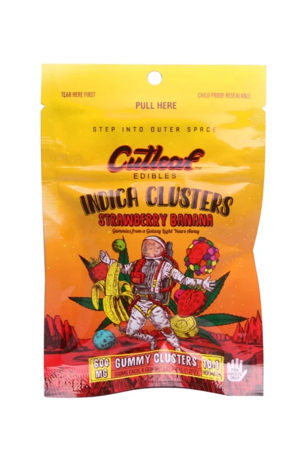 Strawberry Banana Indica Cutleaf Gummy Clusters 600mg