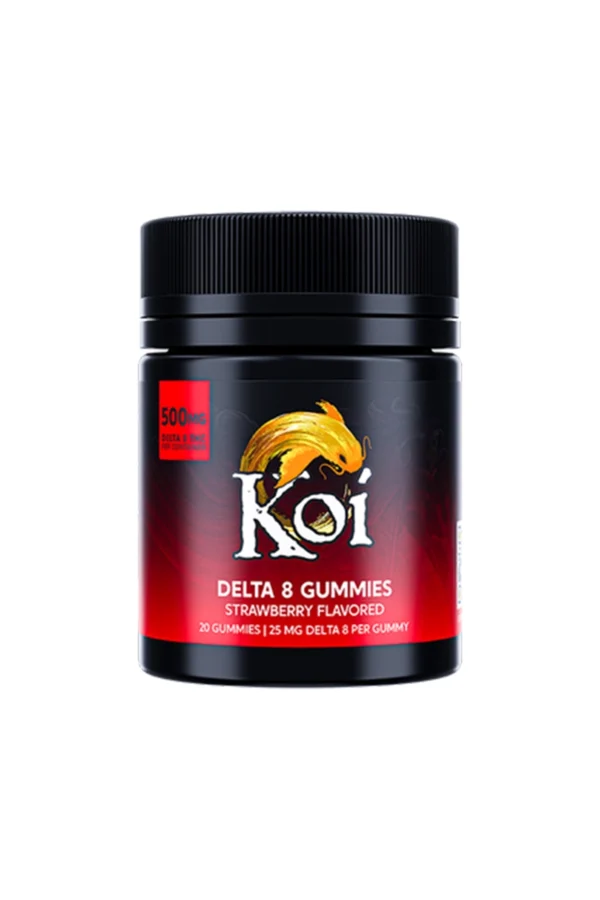 Strawberry Koi D8 THC Gummies 500mg