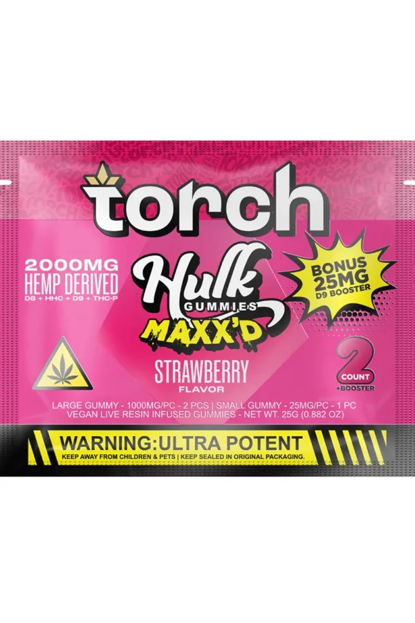 Strawberry Torch Hulk MAXX'D Gummies 2000mg