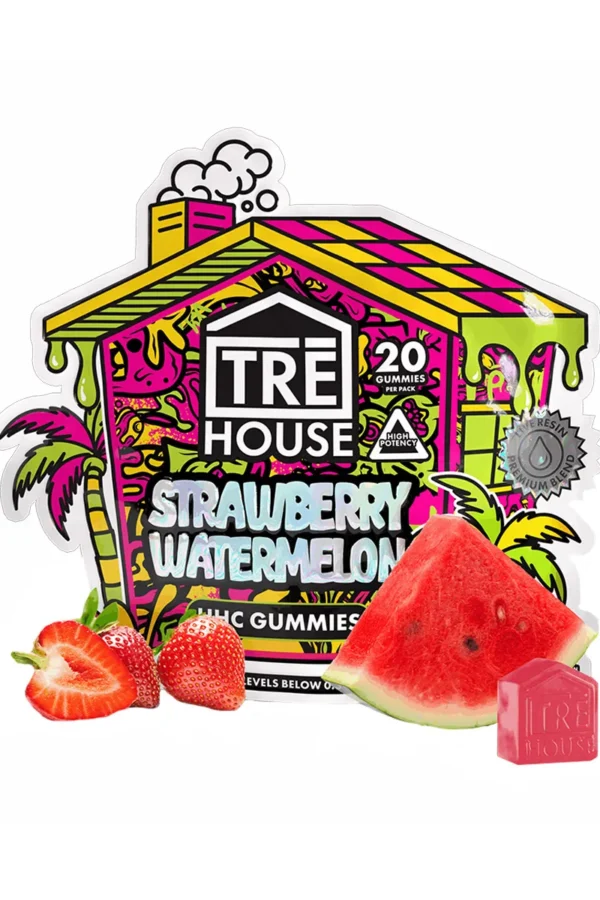 Strawberry Watermelon Tre House D9 + CBD Gummies 400mg
