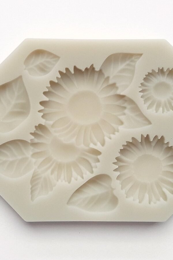 Sunflowers Mold, Fondant Mold, Cake Decoration Chocolate Making, Dandelion Mold With Leaves, Beautiful Highly Detailed Silicone