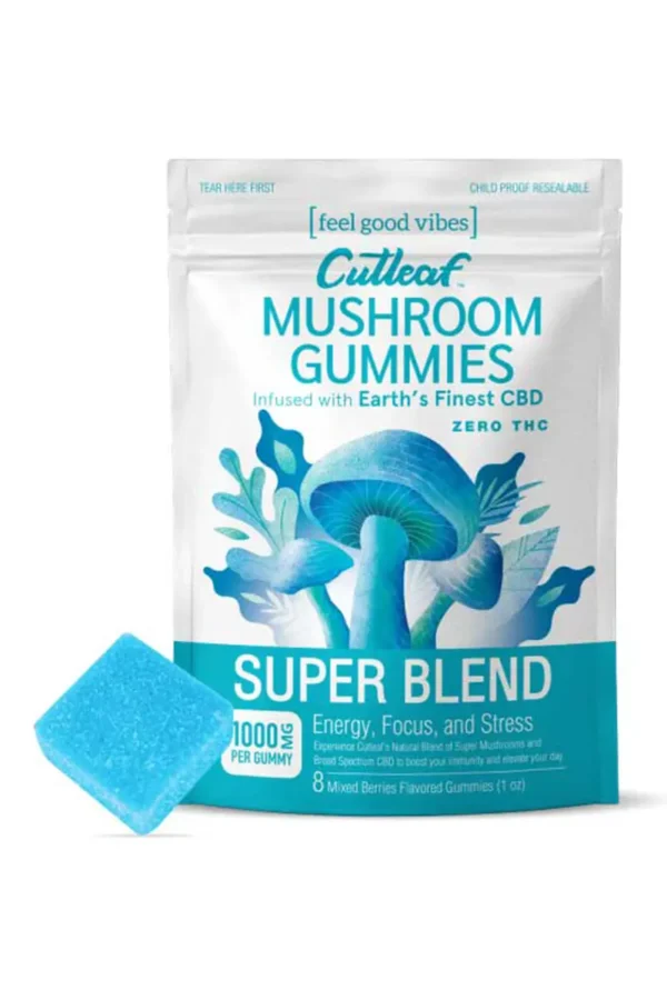Super Blend Cutleaf Mushroom Gummies Zero THC 1000mg