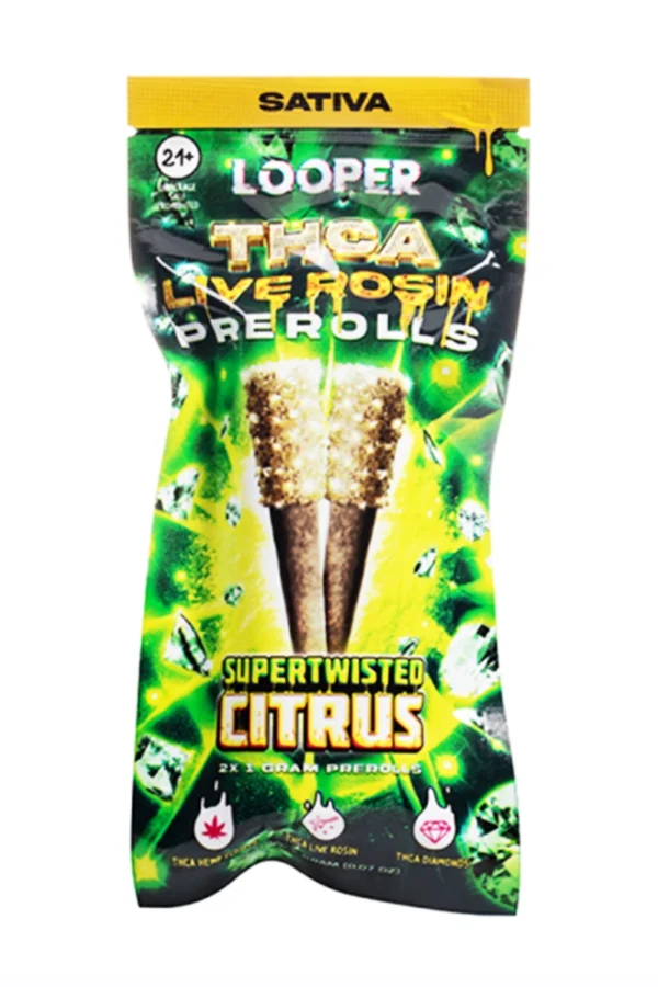 Supertwisted Citrus Looper THCA Live Rosin Prerolls 2G
