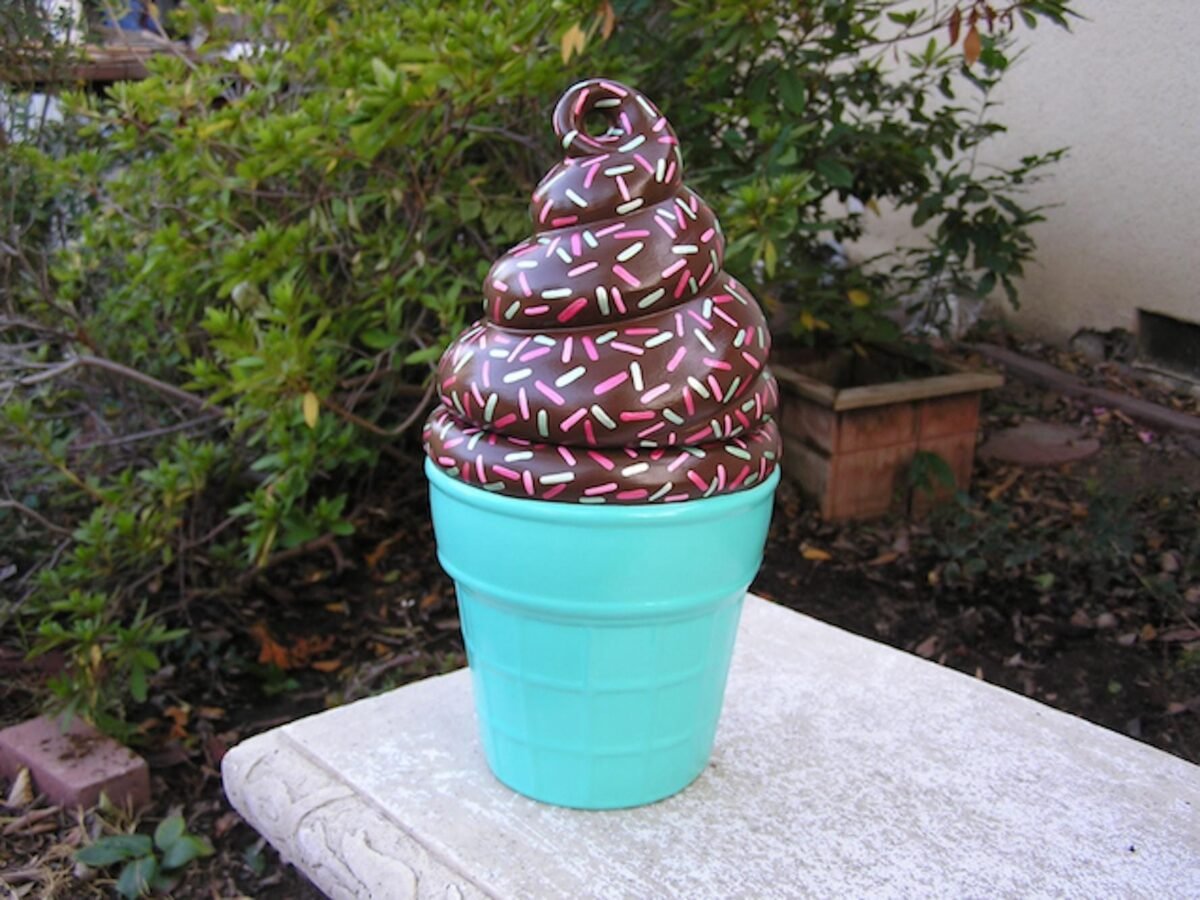 Swirled Chocolate Lovers Sprinkle Party Delight Cookie Jar