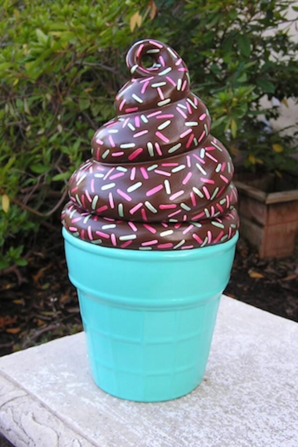 Swirled Chocolate Lovers Sprinkle Party Delight Cookie Jar