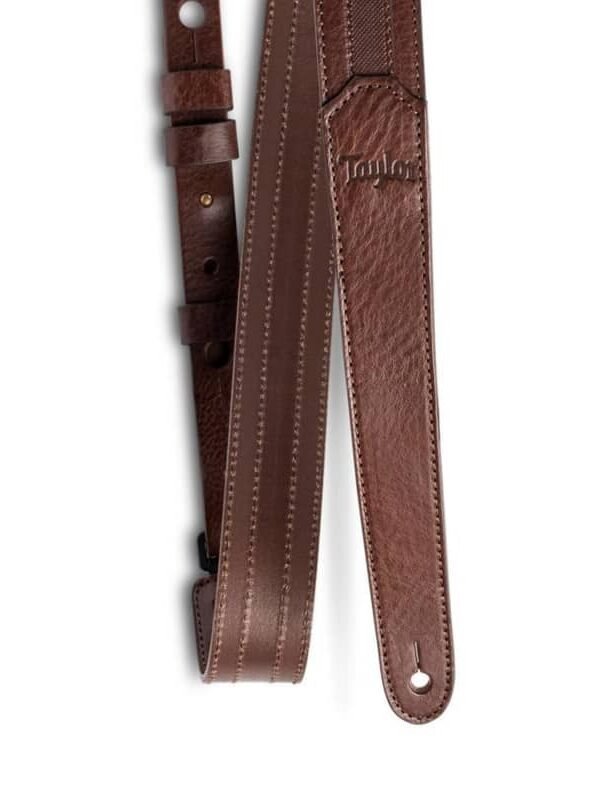 Taylor 1.50" Slim Vegan Leather Strap Chocolate Brown