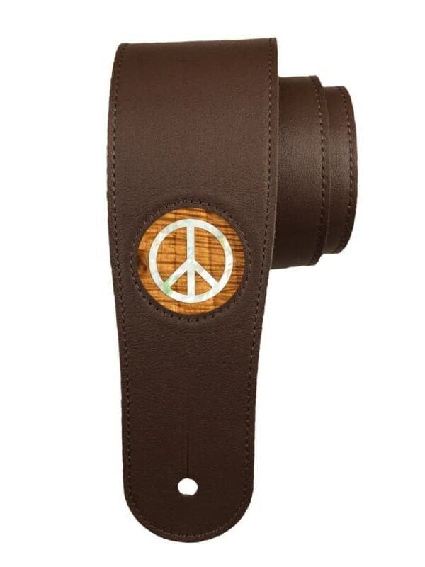 Thalia Thalia Dark Chocolate Leather Guitar Strap with Rosewoo...