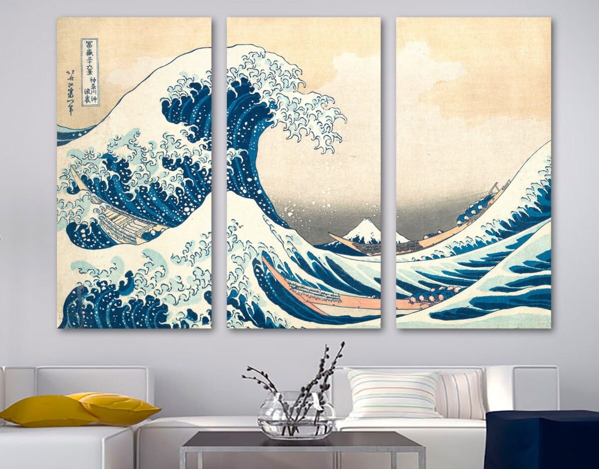 The Great Wave Off Kanagawa Canvas Print Japanese Wall Art By Hokusai Katsushika. Large Historic Classic Art - Giclee Decor 4