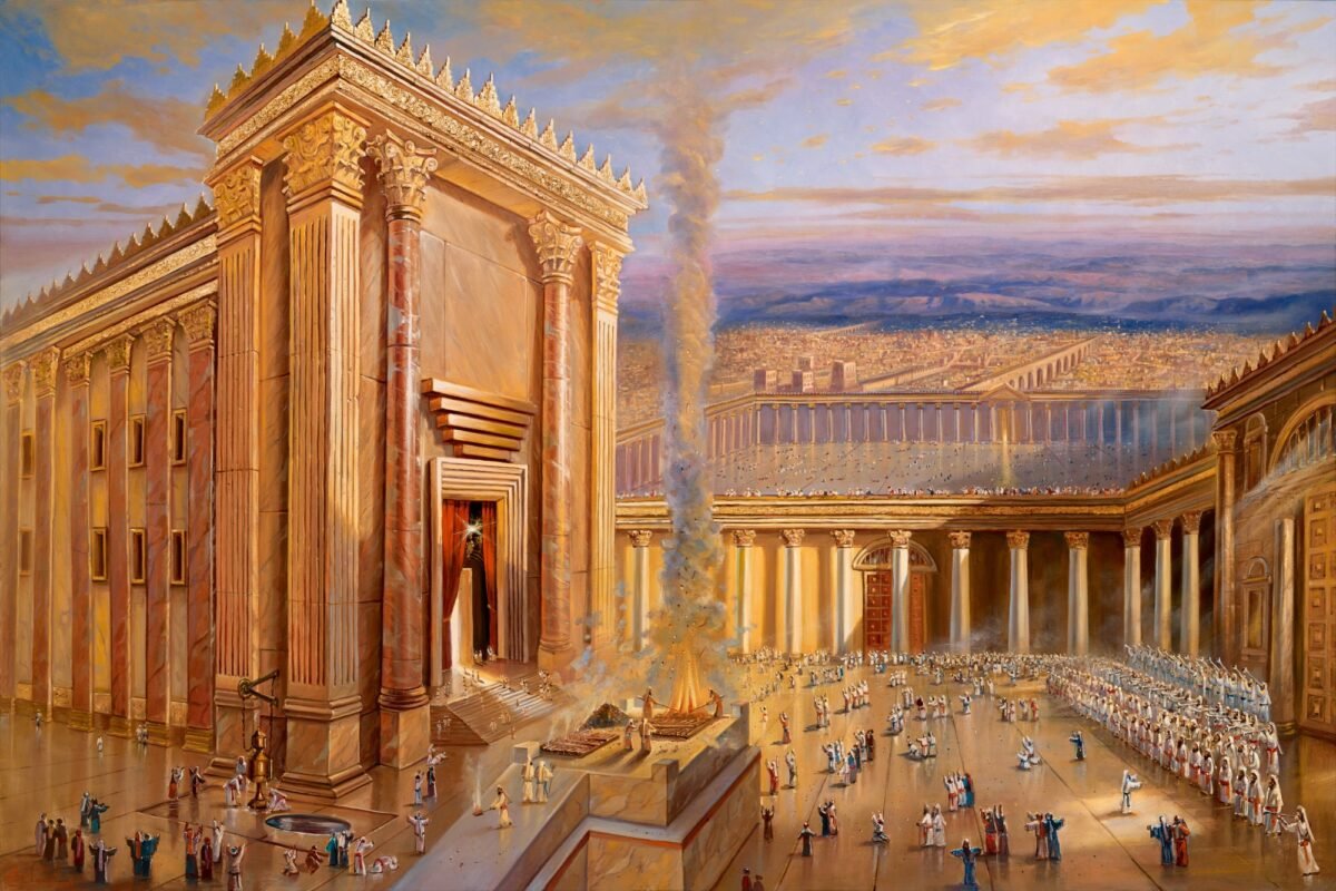 The Second Holy Temple in Jerusalem. Jerusalem Painting, Giclée