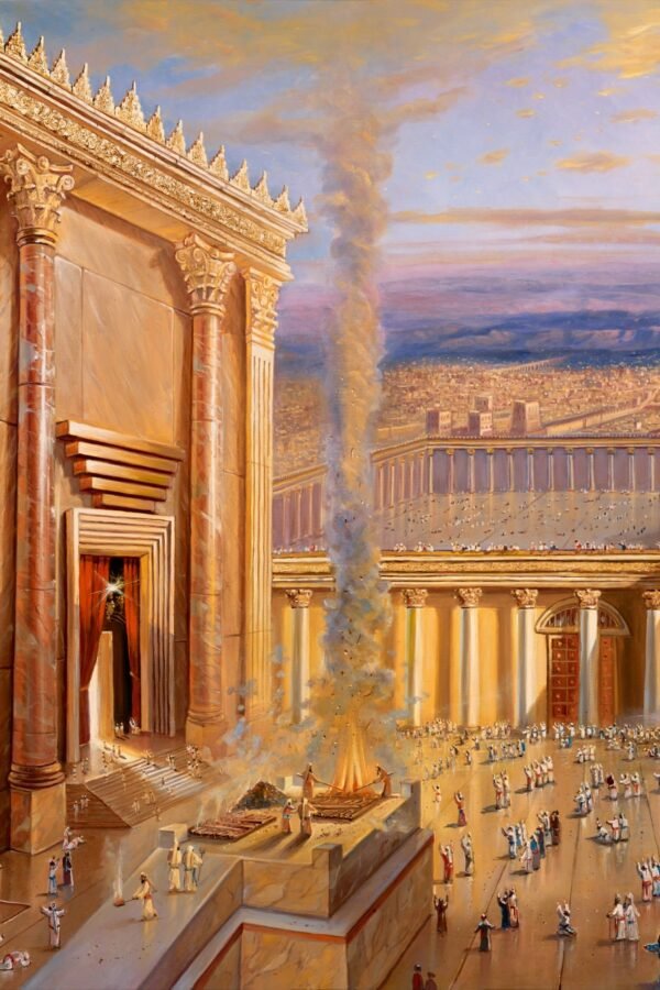 The Second Holy Temple in Jerusalem. Jerusalem Painting, Giclée