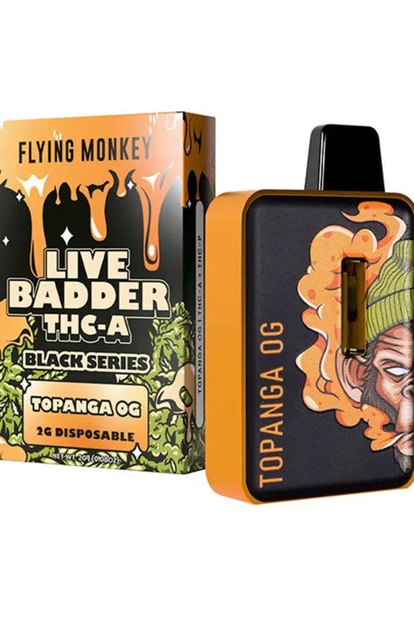 Topanga OG Flying Monkey Live Badder THCA Black Series Disposable 2G