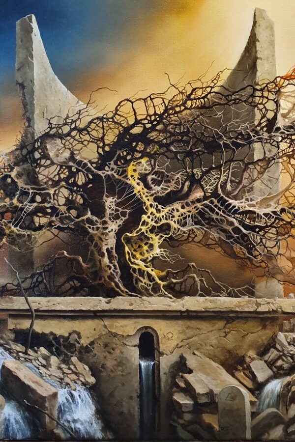 Tree Of Life Fine Art Print From Original Oil Painting | Modern Home Decoration Gift Idea For Surreal Lovers
